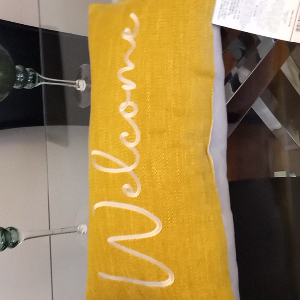 STUDIOCHIC Decorative Pillow, Size 26x15, Gold & Cream (NWOT)